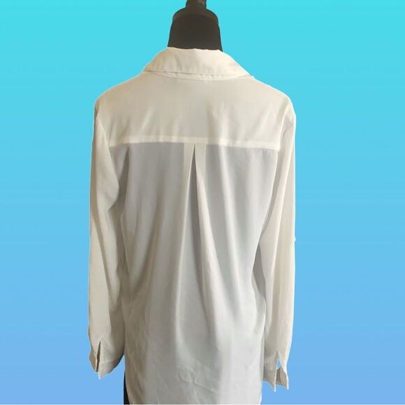 Vici White Cross Bodice Blouse, Size Small - Picture 4 of 7